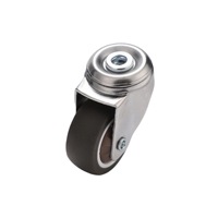 Roue pivotante industrielle en acier inoxydable Efon de qualité supérieure, capacité de charge de 60 kg, roulement à billes de précision, roue pour meubles