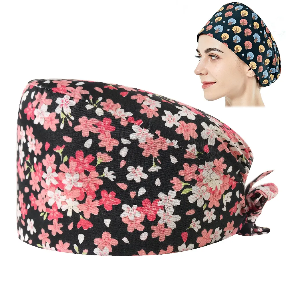 Mũ Phẫu Thuật Y Tá Phẫu Thuật Bandana Scrub Hat Phẫu Thuật Head Cover Hat Bệnh Viện Đồng Phục Cho Bệnh Viện Vải Y Tế