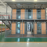 Cabina de acero de contenedor residencial de lujo modular de lujo moderno de alta calidad de 40 pies remoto 2 pisos adecuado para villas y oficinas