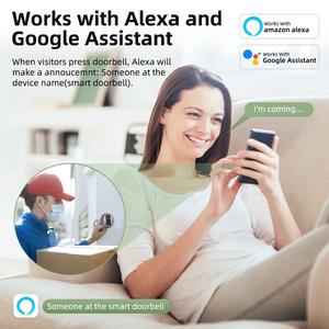 Sonnette Intelligente Tuya TNTX avec Caméra WiFi 2.4G 3MP pour Porte d'Entrée, Interphone Audio Bidirectionnel <span class=keywords><strong>et</strong></span> Vision Nocturne - Product Image 4