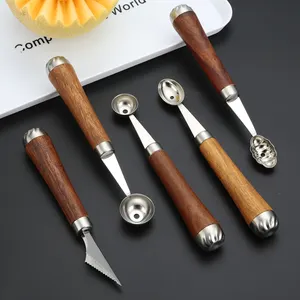 Wholesale DIY Fruit Vegetable Carving Garnishing Tools For Kitchen New Spoon For Watermelon/Fruit/Ice-cream