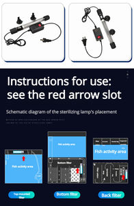 <span class=keywords><strong>Lampe</strong></span> germicide UV submersible pour aquarium, design en verre de luxe avec élimination des algues, mousse, stérilisation écologique - Product Image 3