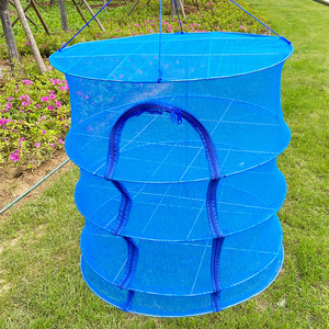 Foldable Drying Net Round Mesh Food Dehydrator For Vegetables Meat Fish <b>Kitchen</b> <b>Storage</b> Baskets Hook Type - Product Image 1