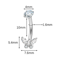 JIAXIN Anneaux de nombril en titane de qualité implantable ASTM F136, bijoux de piercing corporel raffinés