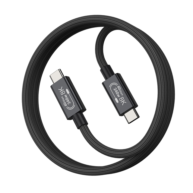 240W 40Gbps USB-C to Type-C Fast Charging Cable USB4.0 High Speed 5A Data/Video/Audio Transfer for IOS & Printer