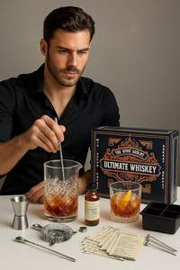 Juego de Coctelería de Cobre de 13 Piezas, Vaso para Whisky, Jigger, Bitters, Tarjetas de Recetas, en Caja, Regalo para el Día del Padre, para Martinis y Manhattans - Product Image 5