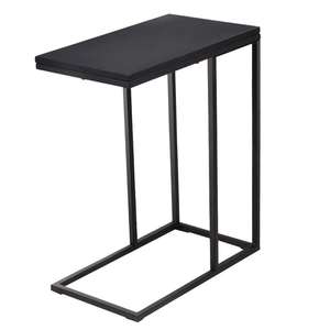 Mesa <span class=keywords><strong>de</strong></span> <span class=keywords><strong>Centro</strong></span> Industrial Personalizada <span class=keywords><strong>en</strong></span> Forma <span class=keywords><strong>de</strong></span> C, Mesa Auxiliar <span class=keywords><strong>de</strong></span> Madera para Sofá, Mesa para Computadora Portátil para Sala <span class=keywords><strong>de</strong></span> Estar o Dormitorio - Product Image 1