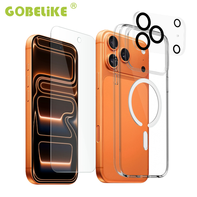 9H Hardness HD Clear Anti Scratch Tempered Glass Magnetic Cases Camera Lens Protective case for iPhone
