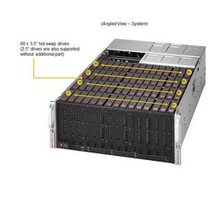 Supermicro SSG-540P-E1CTR60L Serveur 4U 60x baies de disque dur LFF Xeon de 3e génération unique jusqu'à 2 To DDR4 3200MT/s Système BaseT 10GbE - Product Image 1