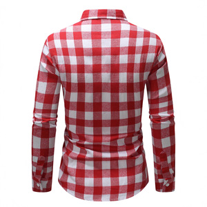 Chemises en flanelle en polyester et élasthanne à la vente chaude, épaisses, 280 g/m², étiquettes personnalisées, boutons, vente en gros - Product Image 3