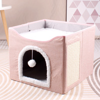 Vente chaude Quatre Saisons Universel Pliable Double Couche Écologique Durable Chat Lit Cave Chien Chenil Lits Pour Animaux De Compagnie