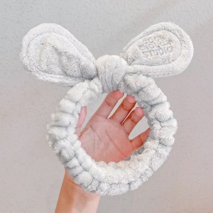 Lavado de cara de Spa baño fabricante Venta caliente Carol de microfibra de banda de Pelo elástico Bowknot niñas diademas - Product Image 3