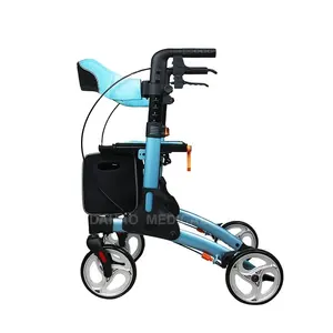 New Shopping Trolley Disabled Aid Rollator Rehabilitation Walker with Wheels Chair Bag for Adult