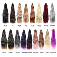 Cheveux en vrac pour crochet, ondulés profonds, 32 pouces, 120g, fibre haute température |   Extensions de cheveux en gros, légères et anti-nœuds, directement de l'usine
