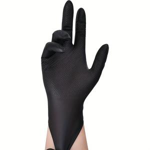 8 Mil Nitrile Light Orange Diamond Disposable Medical <strong>Gloves</strong> Safety <strong>Gloves</strong> Latex Free Box of 100 - Product Image 4