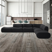 Salon combinaison sans plancher Style Vintage éponge Compression canapé Module tissu canapé salon canapé