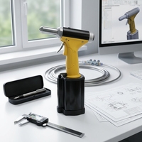 Pistola Remachadora Inalámbrica Automática con Batería de Litio, Totalmente Automática, para Remaches de Acero Inoxidable