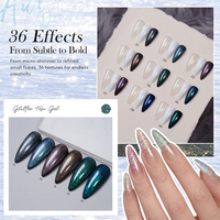 Missgel 2026 HEMA Free 15ML Diamond Glitter Top Coat Gel Nail Polish 2 in 1 OEM HEMA&TPO Free Glitter Top Coat UV Gel Polish.
