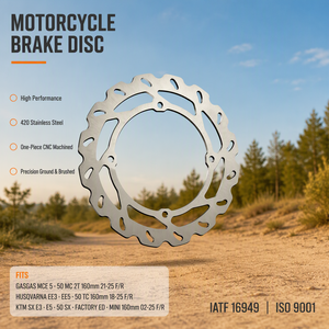 Pièces de moto électrique miniature 50cc, frein à disque avant et arrière 160 mm, disque de frein pour <span class=keywords><strong>KTM</strong></span> 50 SX HUSQVARNA GAS GAS MC-E 5 13-25 - Product Image 1