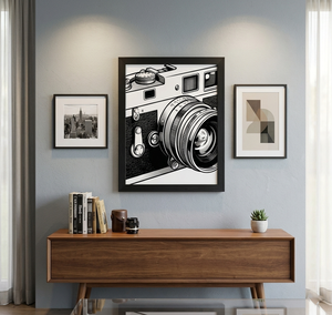 Cadre <span class=keywords><strong>photo</strong></span> noir 18x24 avec moulure large en bois d'ingénierie et <span class=keywords><strong>plexiglas</strong></span> poli pour montage mural vertical ou horizontal - Product Image 6