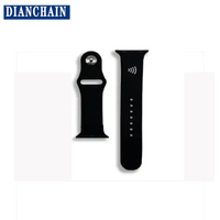 Puces NFC dans les deux bandes Logo personnalisé Haute fréquence Passive 13,56 MHz ISO 14443A FPC Dia 10*0,52 mm pour bracelet Apple Watch