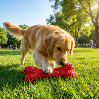 Jouet pour chien en caoutchouc personnalisé, indestructible, à texture bois, pour les mâchoires agressives