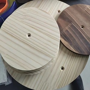 Bohao Wood Products Circular <b>Pine</b> Solid Wood Plant Stand Freestanding Display <b>Shelf</b> High Density Corrosion Resistant - Product Image 3