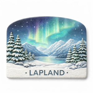 Aimant de réfrigérateur <span class=keywords><strong>en</strong></span> résine WeiVista, paysage d'aurore boréale de Lapland, cadeau personnalisé <span class=keywords><strong>en</strong></span> gros pour la collection de voyages d'<span class=keywords><strong>hiver</strong></span> nordique - Product Image 1