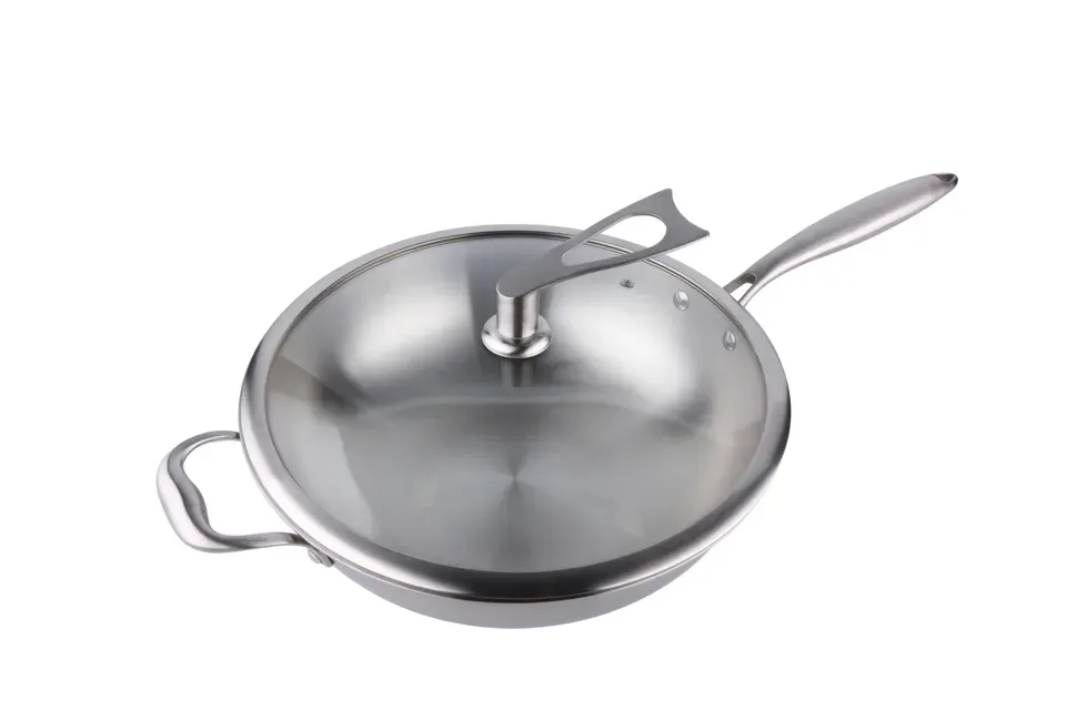 Silver 34cm glass lid