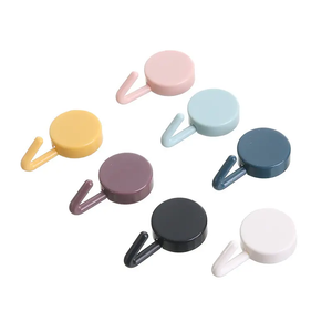 Round Decorative Double Sided Self Adhesive <b>Hooks</b> <b>Kitchen</b> Wall <b>Hooks</b> Multi-color Nordic Style <b>Kitchen</b> Modern PVC Plastic Support - Product Image 2