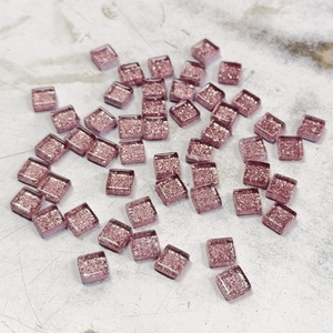 Mosaicos de Vidrio Brillante para Manualidades, Piezas Cuadradas Sueltas de Arcoíris, Precio de Fábrica - Product Image 4