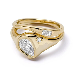 14k Gold Sapphire Organic <strong>Rings</strong> <strong>Stack</strong> Designer Fashion Fine Jewelry <strong>Rings</strong> 925 Sterling <strong>Silver</strong> Lab Diamond Engagement <strong>Ring</strong> - Product Image 1