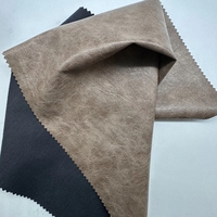 Tissu en cuir PU classique avec surface vieillie, sans PFAS, avec support en rayonne, résistant à l'eau, pour robes et costumes, spécifications personnalisables