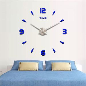 Horloge murale numérique 3D DIY de 47 pouces, décoration intérieure 2023, design unique et luxueux, autocollant acrylique créatif, horloges murales modernes - Product Image 4