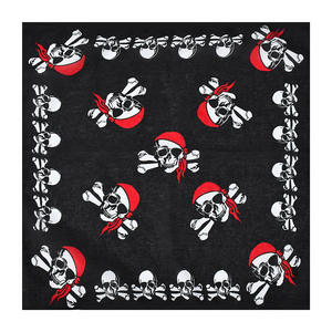 <span class=keywords><strong>Bandana</strong></span> deportiva de tela de algodón, pañuelo deportivo de tamaño cuadrado de 54x54cm, pañuelo de calavera con estampado de moda, 100% en stock - Product Image 5