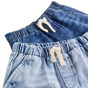 Pantaloncini estivi in Denim a vita alta da ragazza Jeans larghi <span class=keywords><strong>blu</strong></span> scuro <span class=keywords><strong>blu</strong></span> - Product Image 5