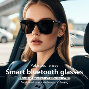 Gs01 para <span class=keywords><strong>Bluetooth</strong></span> IP68 impermeável toque controle voz tradução magnética carregamento condução cross-border óculos inteligentes - Product Image 2
