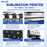 Impresora de Sublimación Digital GCLOR GC-1808A de 1820 mm para Cabezal I3200, Máquina de Impresión Textil de Poliéster de Alta Velocidad con Rollo de Papel, Nueva