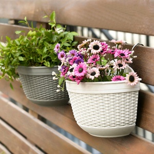 Plantador colgante artificial cestas <span class=keywords><strong>de</strong></span> riego Riego Jardín planta <span class=keywords><strong>de</strong></span> interior al aire libre balcón pared ronda maceta <span class=keywords><strong>de</strong></span> plástico - Product Image 2