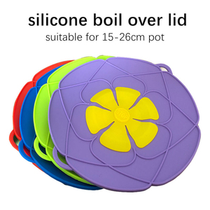 3 modèles d'outils de cuisine sans BPA, couvercle en silicone en forme de fleur, anti-débordement, couvercle de casserole anti-fuite - Product Image 3