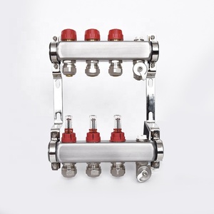 Collettore d'Acqua Automatico 2-15 Vie in Acciaio Inox per <span class=keywords><strong>Riscaldamento</strong></span> <span class=keywords><strong>a</strong></span> <span class=keywords><strong>Pavimento</strong></span>, Valvola HVAC - Product Image 1
