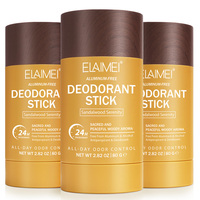 Elaimei-Barra desodorante natural personalizada, antitranspirante para hombre, antitranspirante, reutilizable, para axilas, 80g