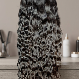 New Arrival 100% Virgin Cuticle Temple Hair <b>Extension</b> South Indian Raw Remy Human Hair Natural Black Single Weft - Product Image 3