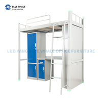 Lit superposé en peluche pour adultes, avec bureau, dortoir, style Loft