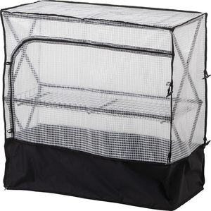 Invernadero Portátil de 3 Niveles de Acero Negro con Aislamiento Térmico para Plantas, Plántulas y <span class=keywords><strong>Jardín</strong></span> - Product Image 2