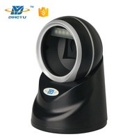 Escáner de código de barras omnidireccional con cable USB de escritorio QR/1D/2D lector de código con detección automática para gestión de inventario de supermercados