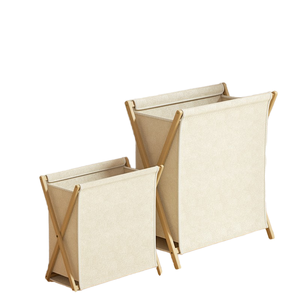 Borse portaoggetti pieghevoli in legno all'ingrosso, grandi, autoportanti, ecologiche, durevoli, sostenibili, moderne, per organizzare il bucato sporco - Product Image 5