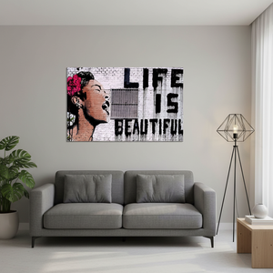 Printed Art Deco Banksy Inspired Abstract Wall Decor <b>Wrapped</b> Canvas Panel Hanging Art - Product Image 3