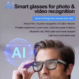 Lunettes intelligentes avec caméra 4K, appels téléphoniques Bluetooth, <span class=keywords><strong>musique</strong></span>, IA intelligente, 230 mAh, ChatGPT, mode 2025 - Product Image 3