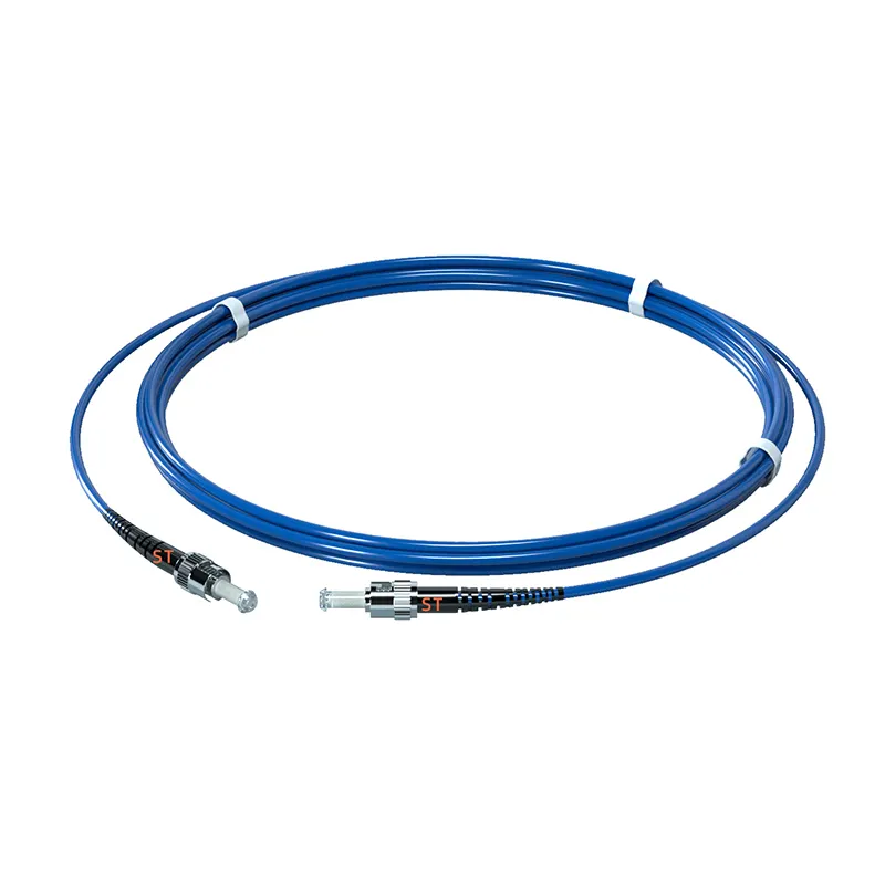 Low Insertion Loss FTTH PVC 3.0MM Single Mode G657A1 3M ST/UPC-ST/UPC Simplex Armored Fiber Optic Patch Cord